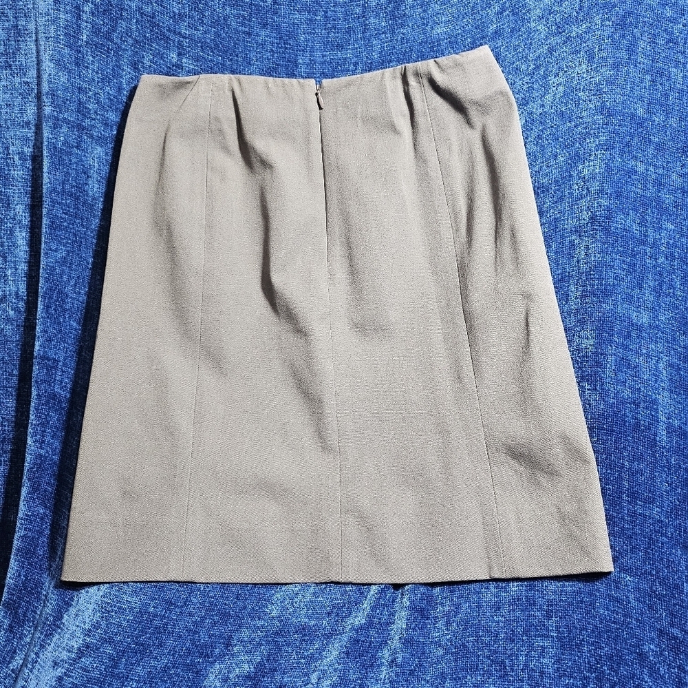 NEW Peace of Cloth Taupe Pencil Skirt Small - Picture 4 of 9